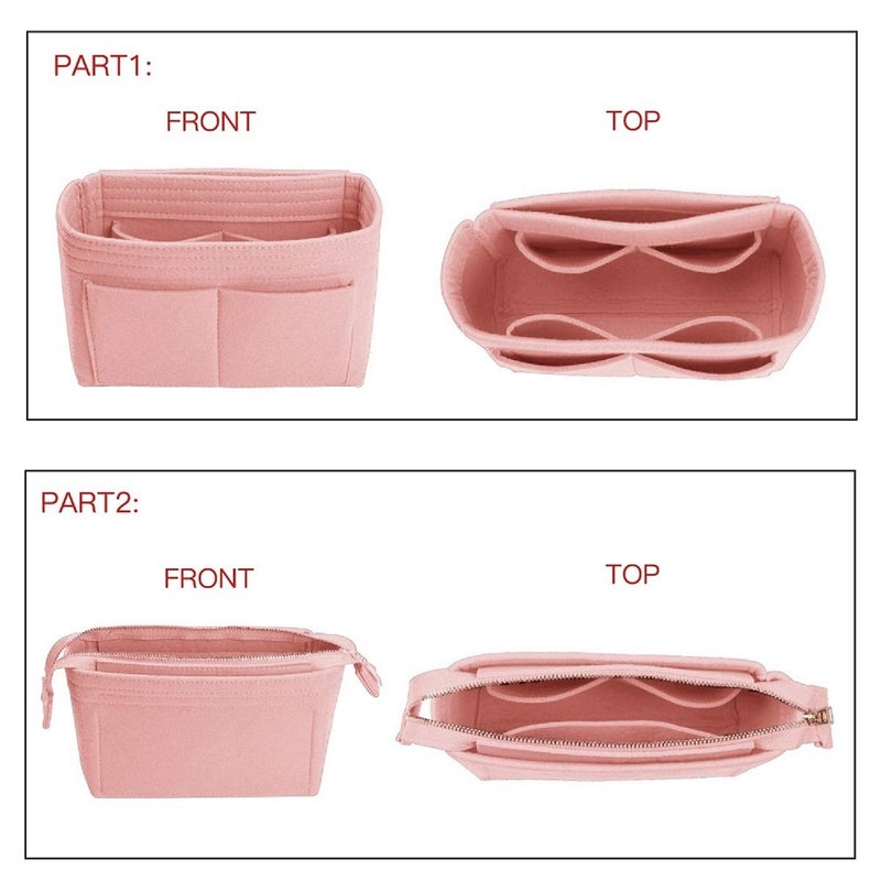 ZTUJO Purse Organizer,Bag Organizer,Insert purse organizer with 2 packs in one set fit NeoNoe NoÃ© Series perfectly (Brush Pink) - Image 5